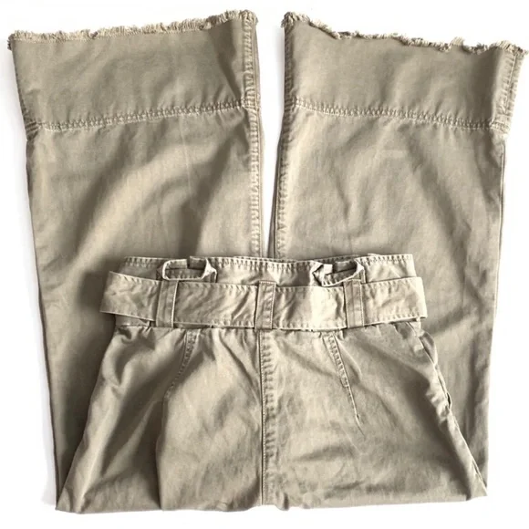 Cinq á Sept Army Paperbag Waist Wide Leg Culottes - Picture 6 of 6